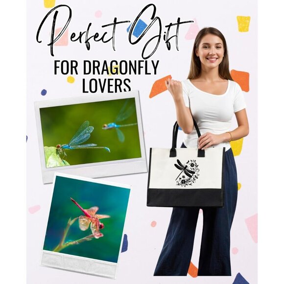 Canvas Tote Bag with Zipper and Shoulder Strap for Women, Stylish and Durable